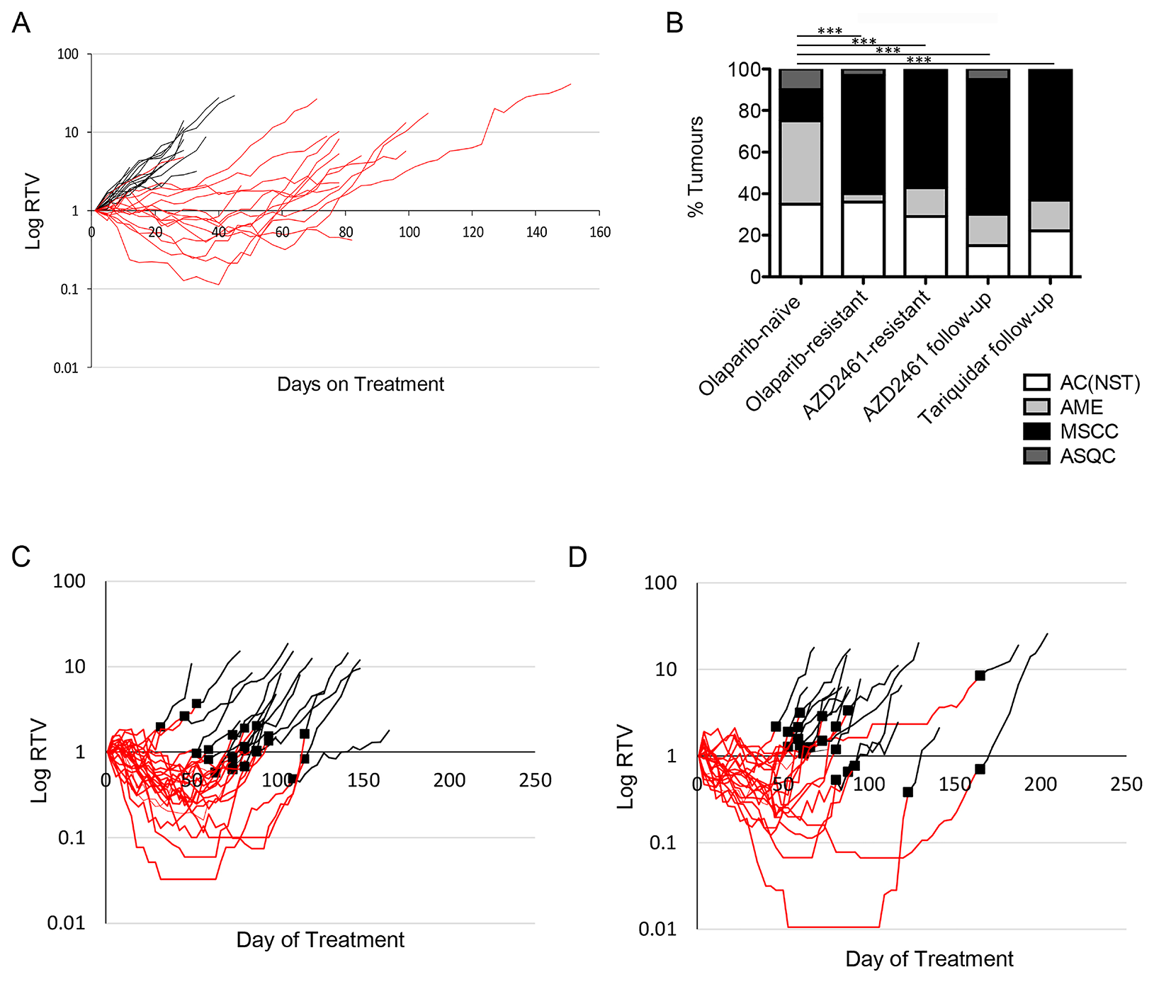 Brca2 mammary tumours acquire resistance to AZD2461.