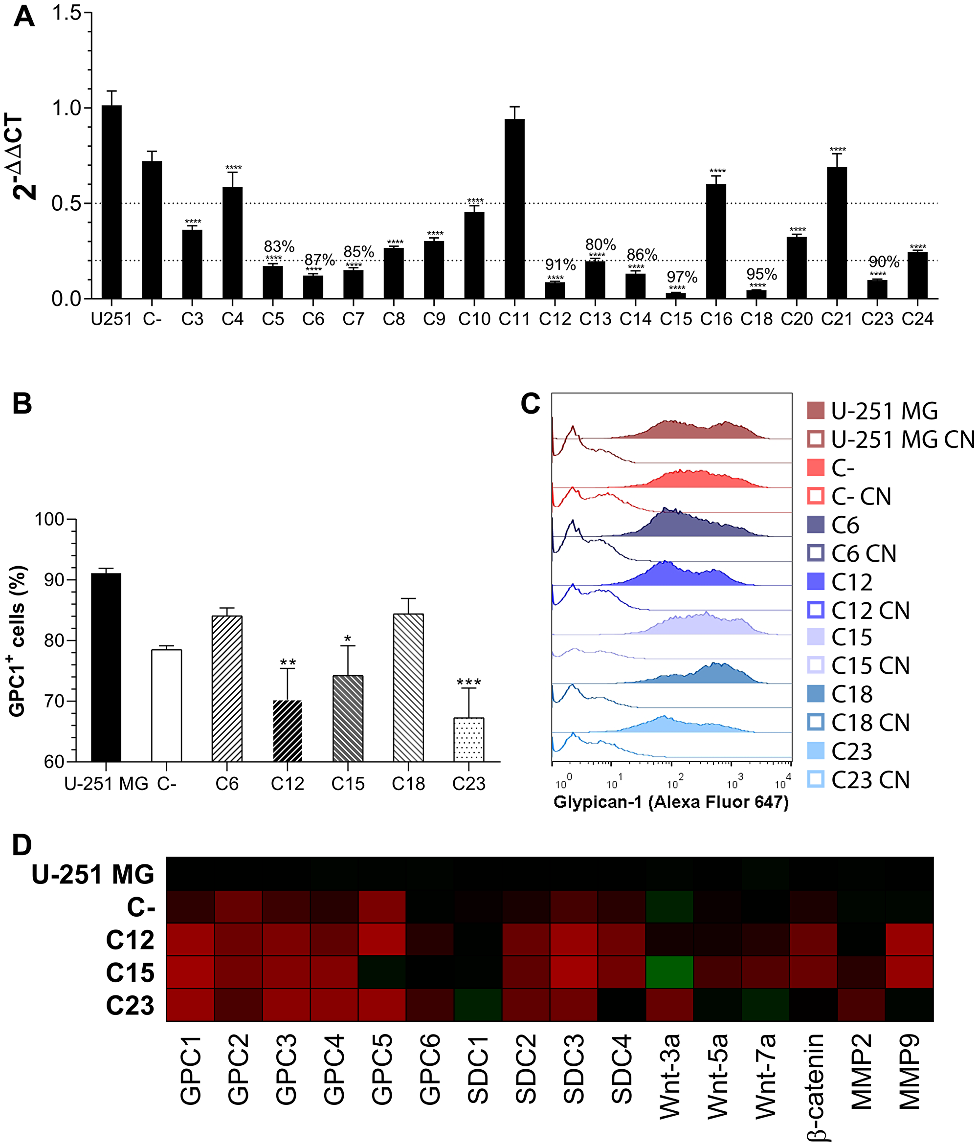 GPC1 knock-down clone selection