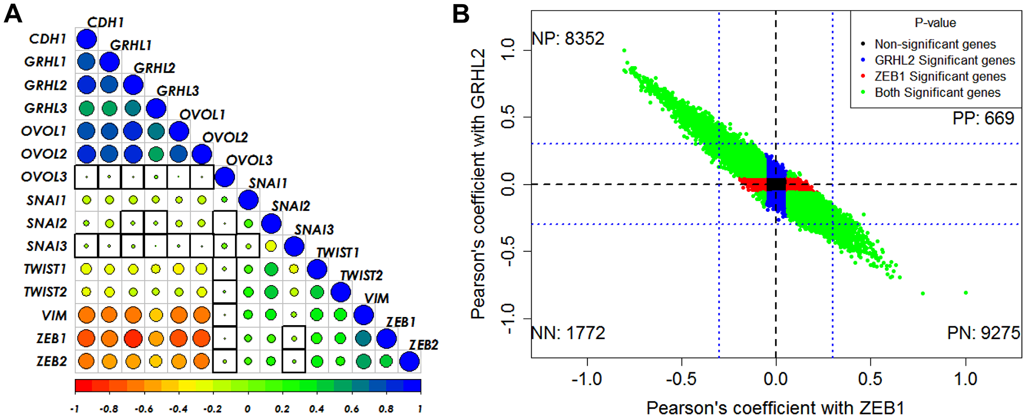 GRHL2/ZEB1 axis correlates with EMT/MET across cancer types