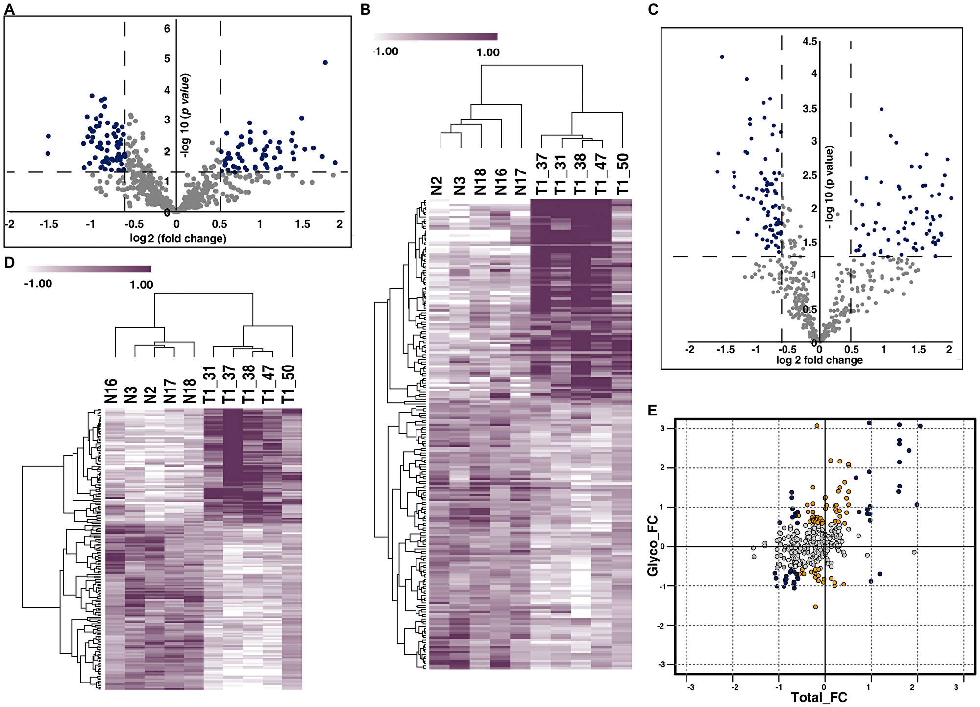 Urinary N-glycoproteome and proteome of NMIBC