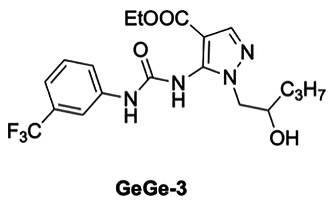Chemical structure of previous anti-angiogenic compound GeGe3