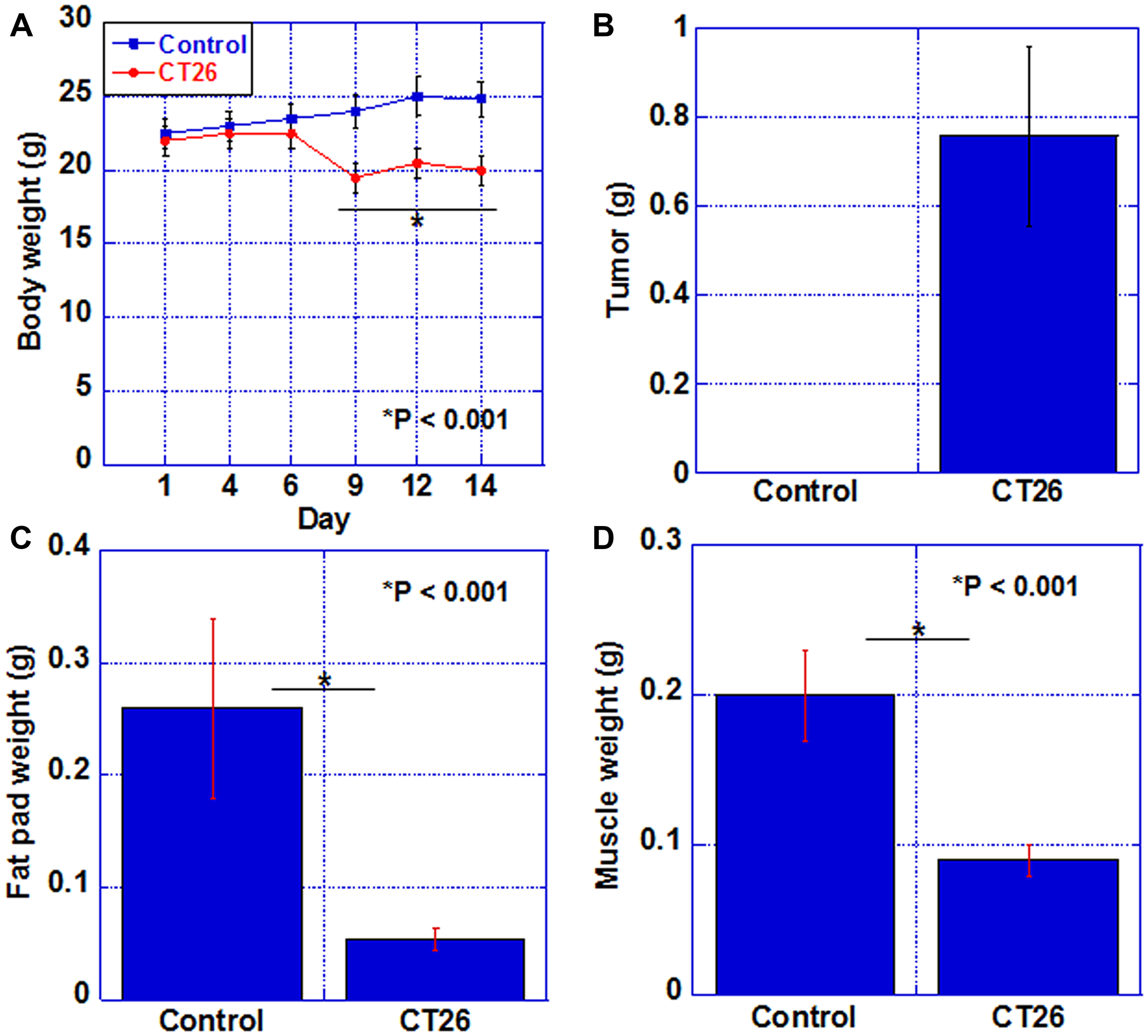 Cachexic features of CT26-inoculated BALB/c mice