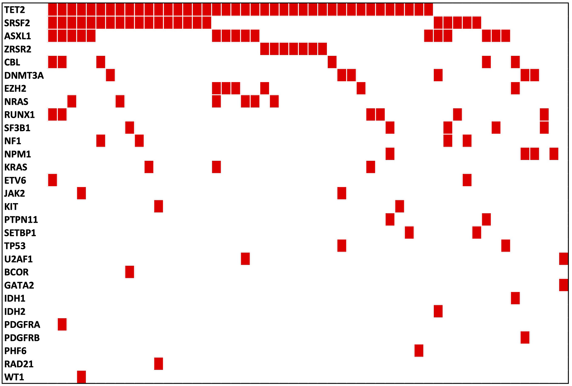 Gene mutation distribution in Hispanic CMML patients from Puerto Rico