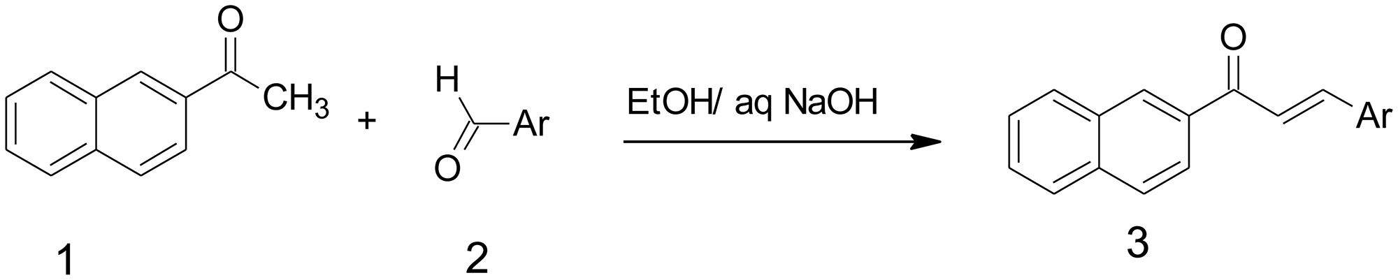 Synthesis of Naphthalene chalcone d1