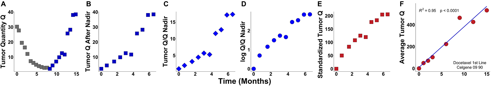 Example of data transformation during the scaling analysis
