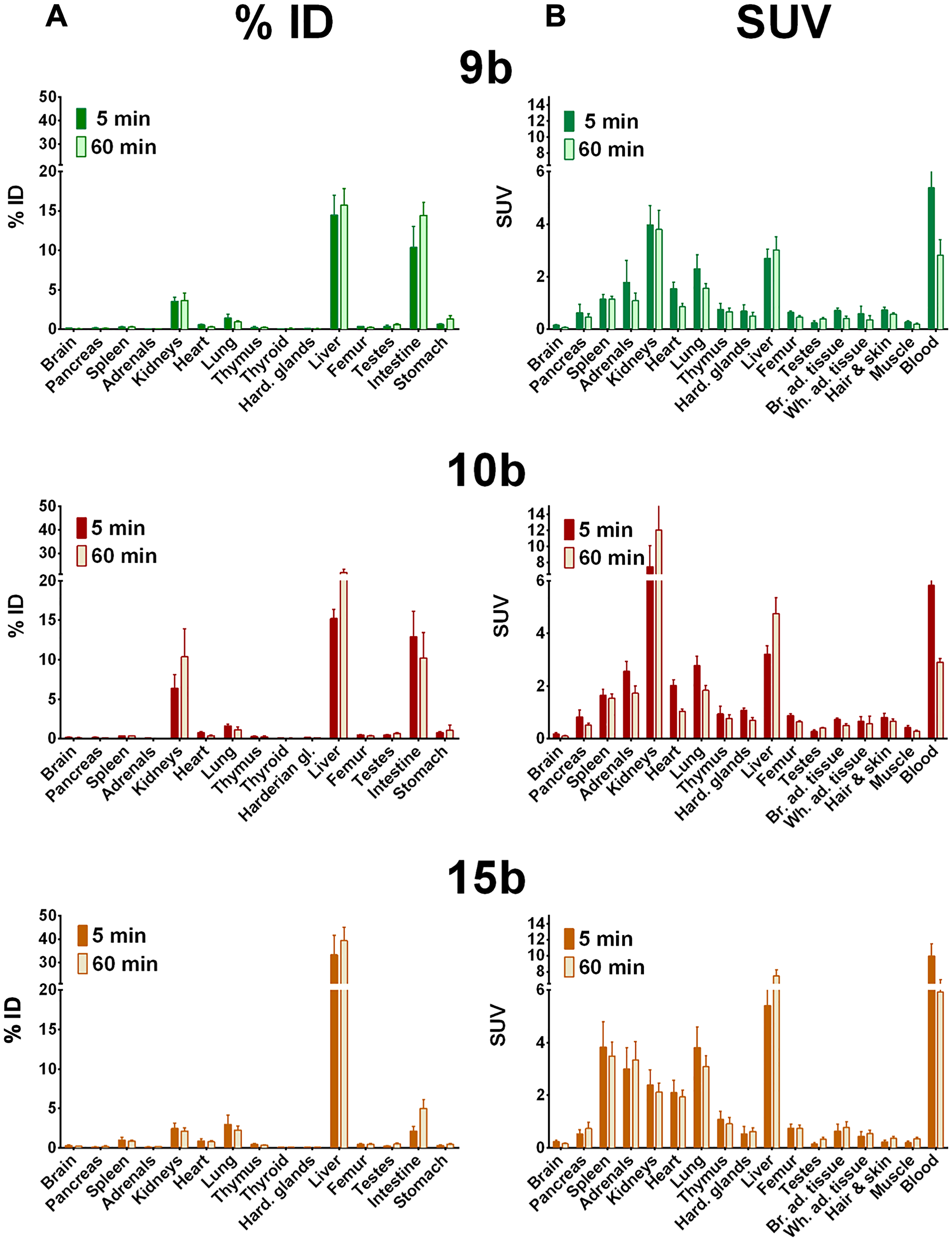 Biodistribution of 68Ga-radiotracers in healthy rats