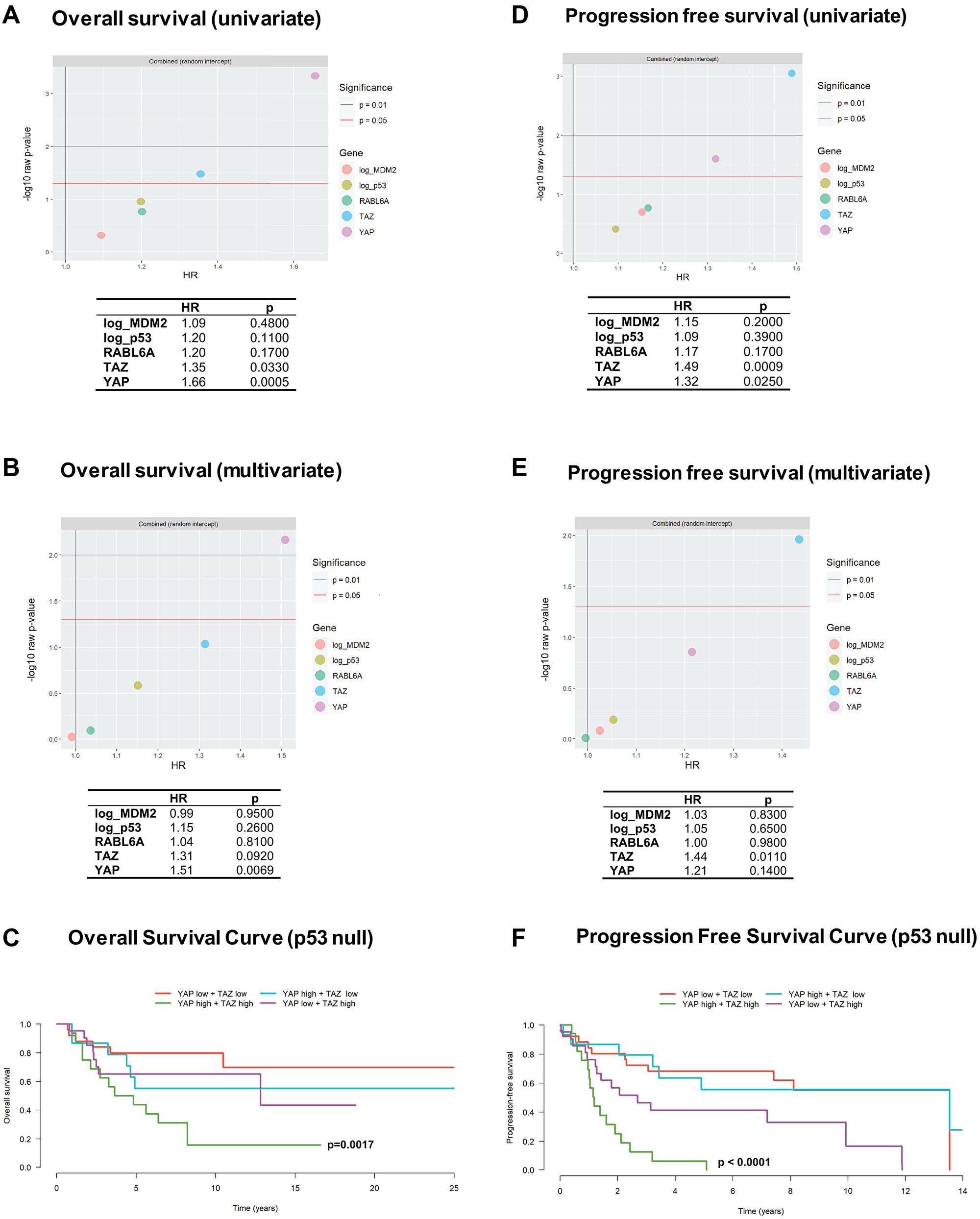YAP and TAZ are associated with overall and progression free survival across histological types of sarcoma