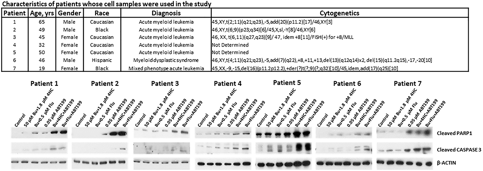 Drug-mediated induction of apoptosis in patient-derived cell samples