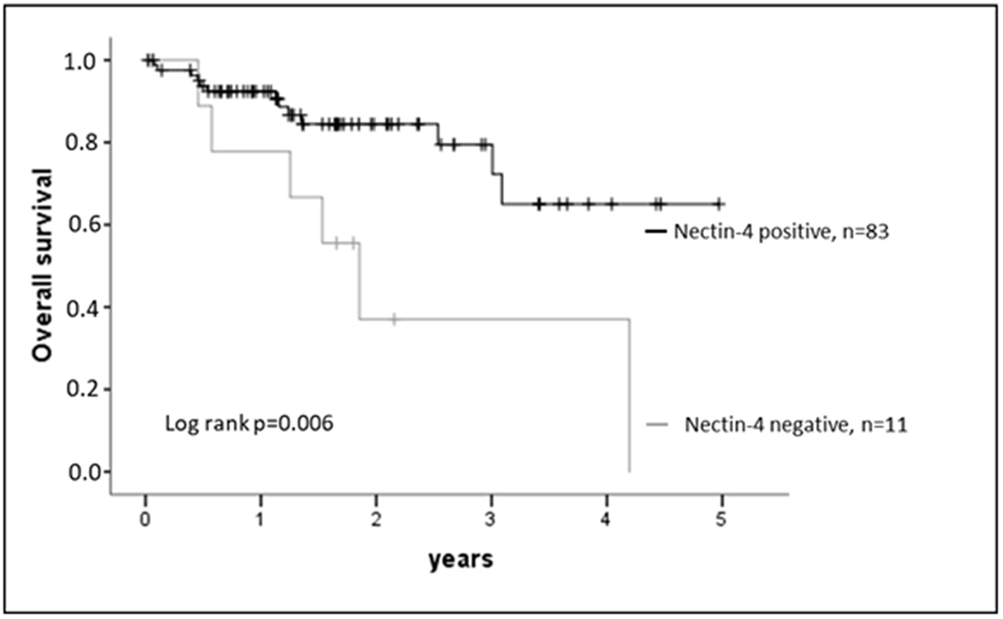 Nectin-4 expression and outcome