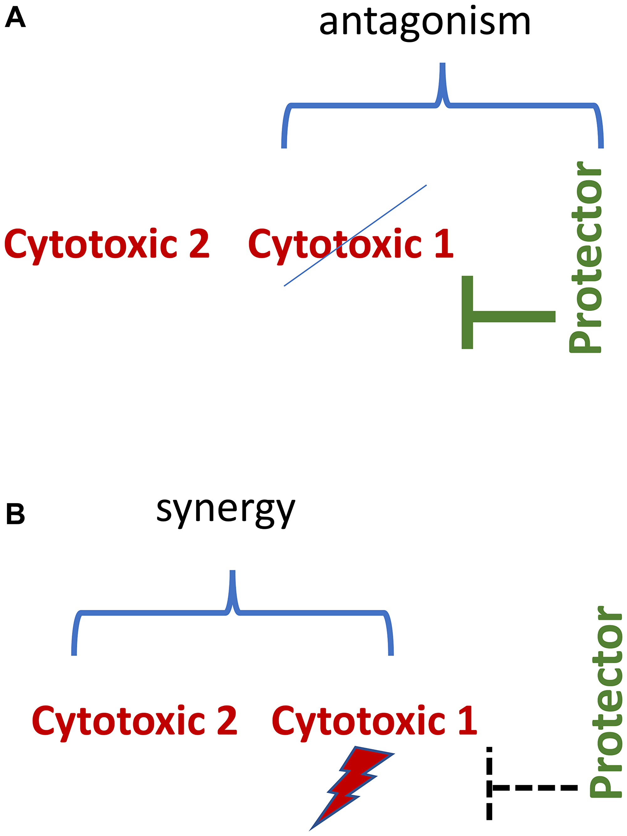 Synergistic/antagonistic combinations