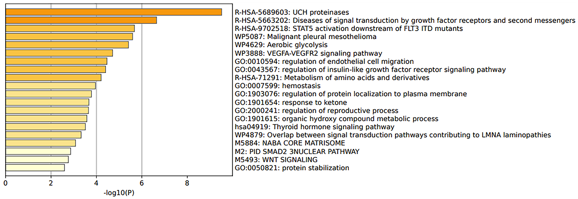 Pathway enrichment analysis of endometrium cells from polycystic ovary syndrome patients in the study GSE48301
