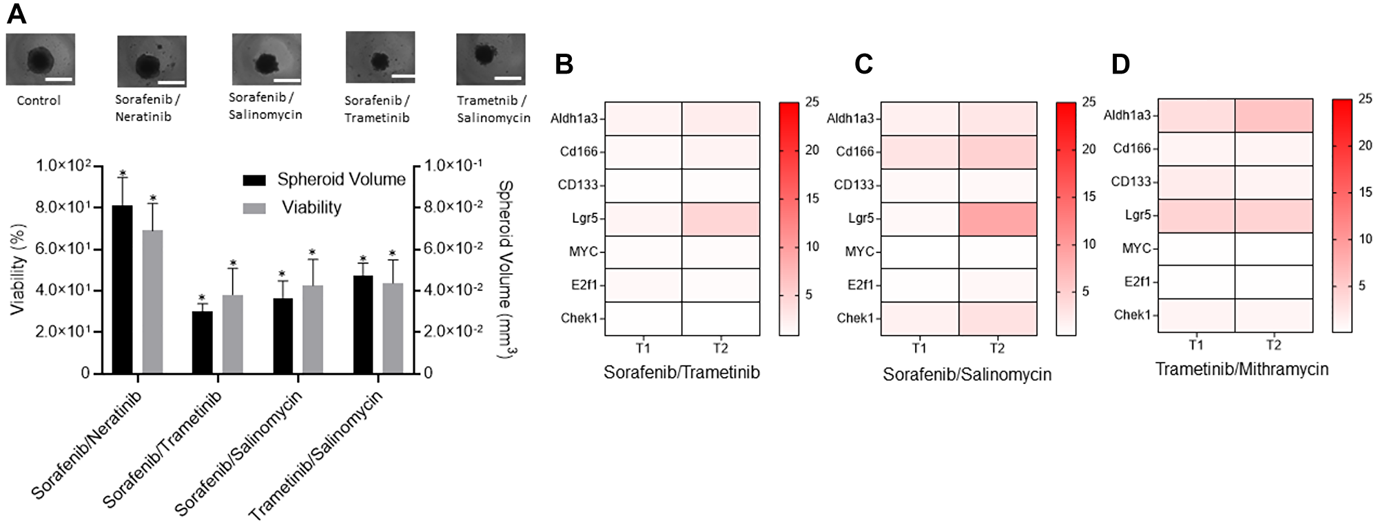 Combination treatments to suppress drug resistance of CRCs