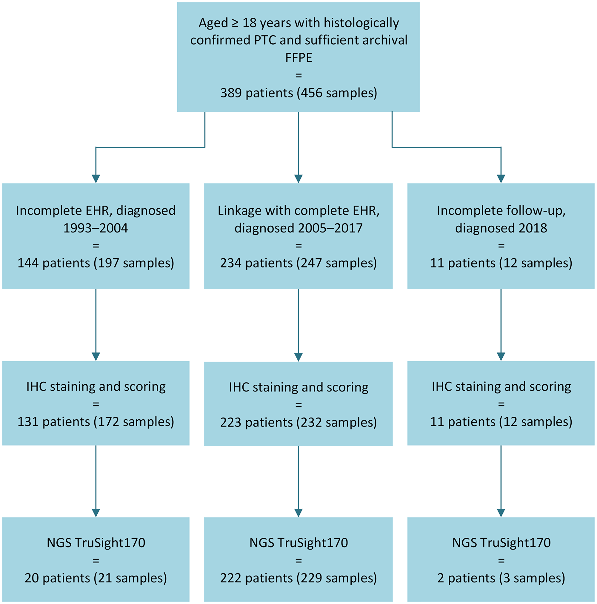 Flowchart depicting patient selection