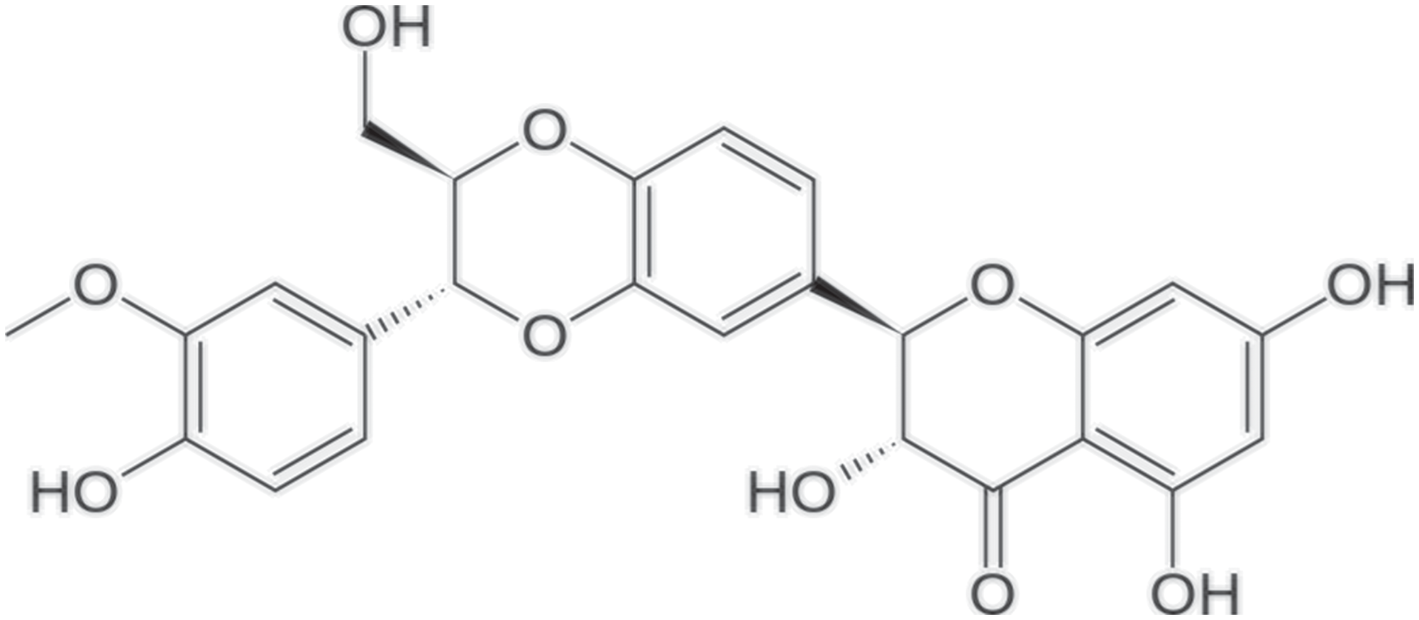 Molecular structure of Silibinin